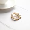 Pearl And Rhinestone Circle Brooches Trendy Elegant Butterfly Brooch Pins Gifts