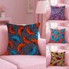 African Style Print Cushion Cover Plush Fabric Soft Double-Sided Printed Sofa Pillow Case Colorfast Home Decor Gift