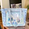 New Fashion Sweet Ita Bag Lolita Girl Transparent Shoulder Bag Women Large Capacity Ribbon Bow Tote Bag Cute DIY Display Handbag
