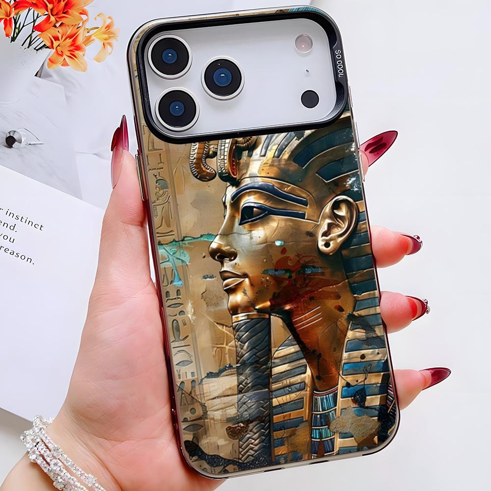 Ancient Egyptian Hieroglyphic Phone Case For IPhone 17 Pro Max 16 Pro Max 15 14 13 11 12 Mini Xs X Xr 7 8 Plus Se Color Silver C