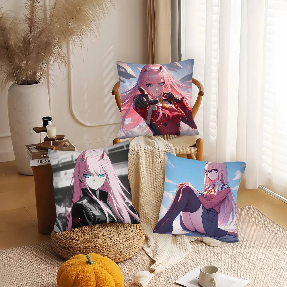 1Pc D-Darling In The Franxx Zero Zero Two Pillow Case Fashion Square Pillowcase Bedroom Sofa Room Ins Decoration Leisure