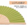 Shoroku LOTUS Folding Day Stylish Design [Nishikawa Shoten] Fan, Boxed, Mother's Gift, (Light Green)