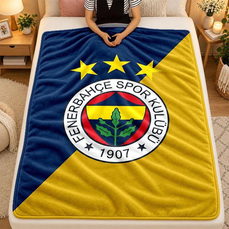 Flannel BlanketFenerbahçe FC Warm Soft Throw Blanket for Indoor Sofa Bed Living Room Use