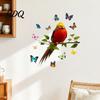 DIY Wall Window Trim 2Pcs Forest Style Static Clings Colorful Bird Butterfly Branch Stickers Seasonal Festive Decorations Waterproof Removable Glass