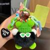 Dopamine Monster Rabbit Fur Charm - Small Coal Ball Backpack Pendant & Cartoon Doll Keychain