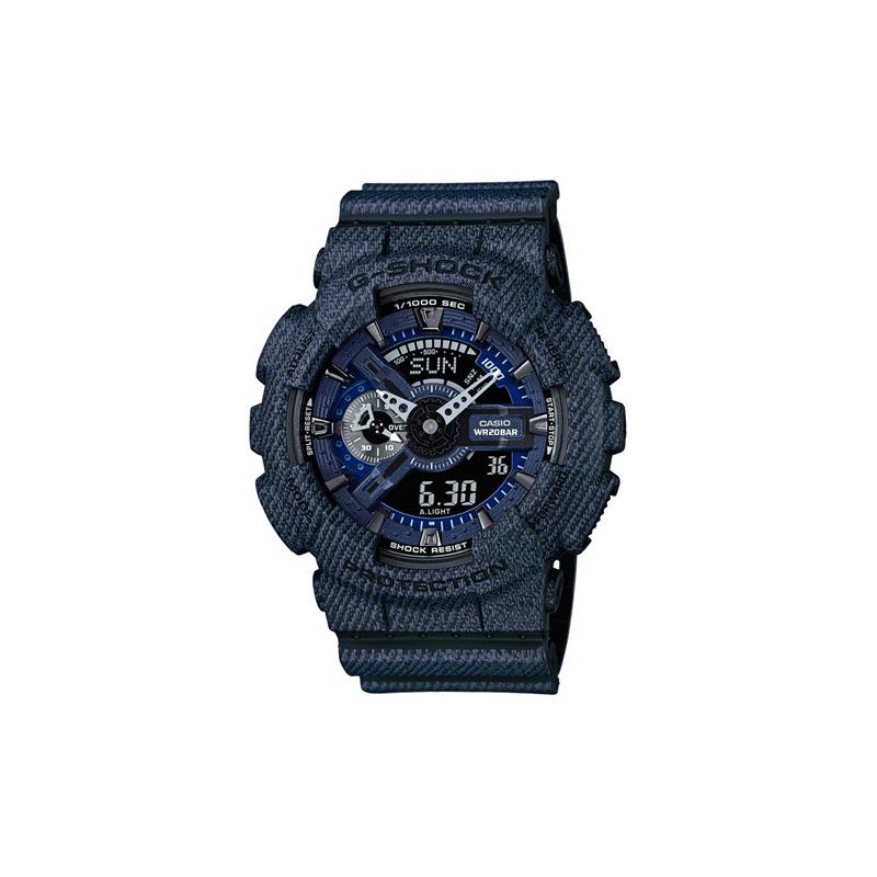 

Casio G-Shock Denim Theme Series Shockproof, Antimagnetic Water Movement, Quartz Movement, Resin Strap, Japanese and Korean Watch, Men s GA-110DC-1A чёрный