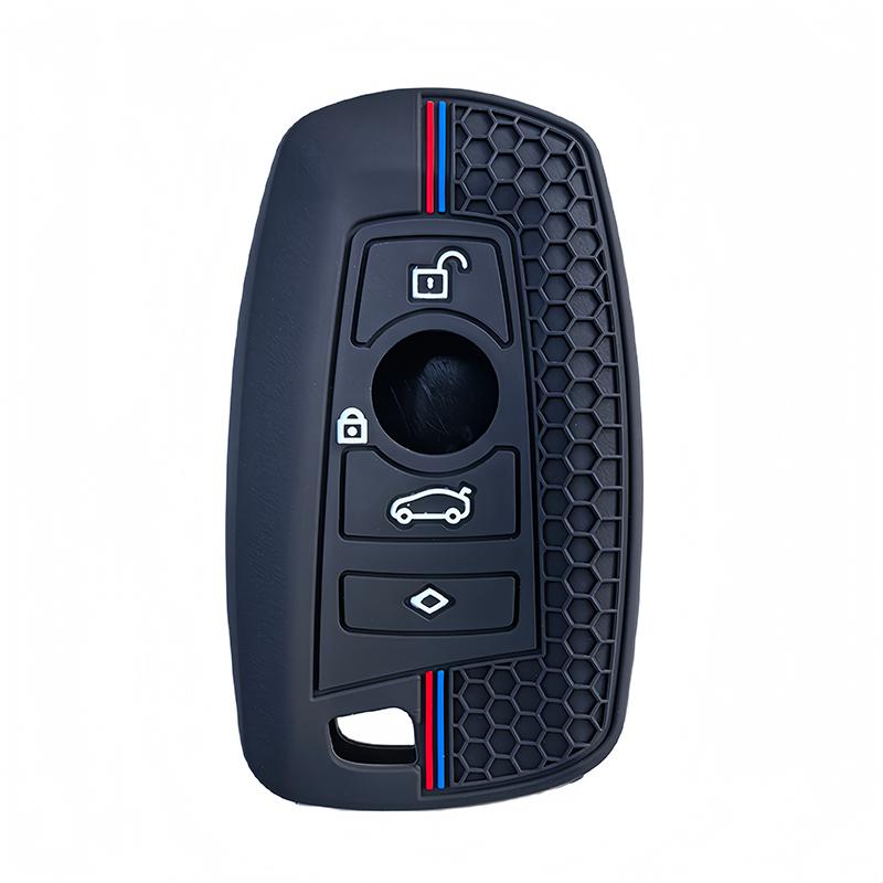 Silicone Car Key Case For Bmw 1 2 3 5 7 Series F10 F20 F30 335 328 535 E90 E92 E93 Cover Remote Fob Shell Jacket 3 Buttons
