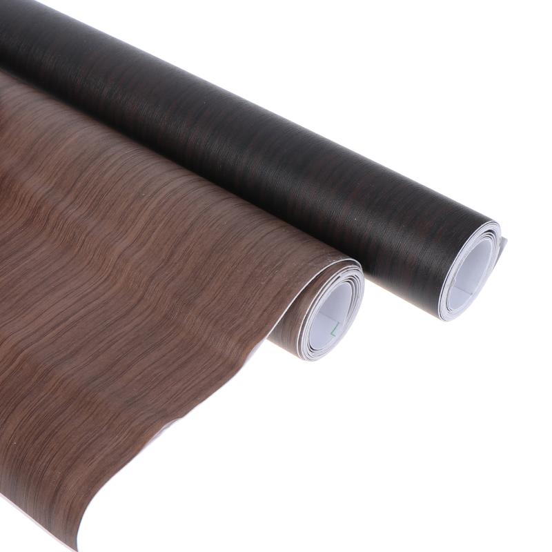 Car Wood Grain Adhesive Interior Decal 1 Roll Glossy Waterproof Vinyl Sticker for DIY Auto Trim