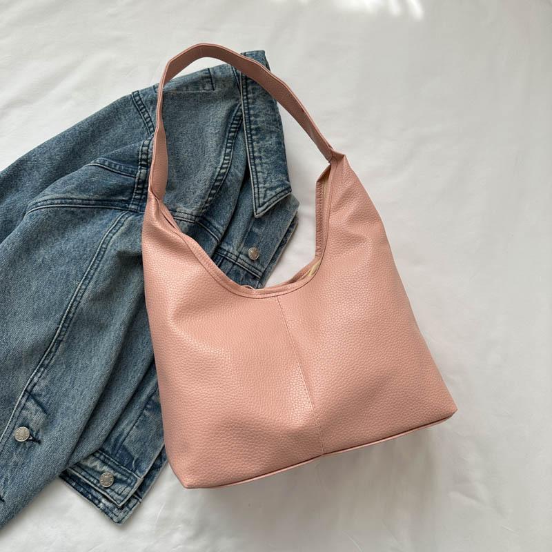 Autumn Women's Casual Soft Surface Large Capacity Bag New Fashion Patchwork Shoulder Bag Commuter Personality Tote Bag