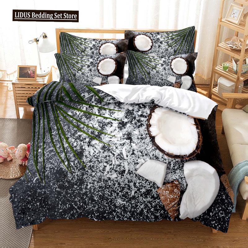 Set Copripiumino Frutta Stampa 3D Limone Fresco Arancia Fragola Ciliegia King Queen Per Bambini Ragazzi Ragazze Adolescenti Set Biancheria da Letto in Poliestere