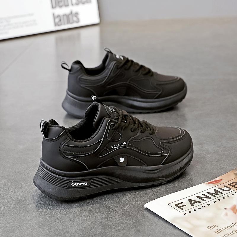 Spring Festival New Versatile Student Sports Running Shoes Women's Simple Platform Casual Single Shoes Breathable Low Top