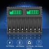 Battery Charger Intelligent Lcd Indicator Short Circuit Protection for AA/AAA Rechargeable Battery Charger 8 Slot