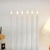 Classic White LED Electronic Candle - Long Rod for Weddings and Western Restaurant Decoration