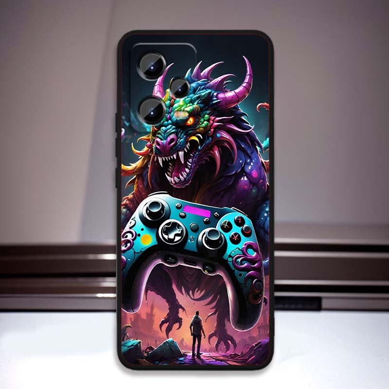 

Creative game controller Phone Case For Xiaomi Redmi Note 15 14 13 12 12S 11E 11 11S Pro Plus 4G 5G Black Soft TPU Redmi note 15 5G