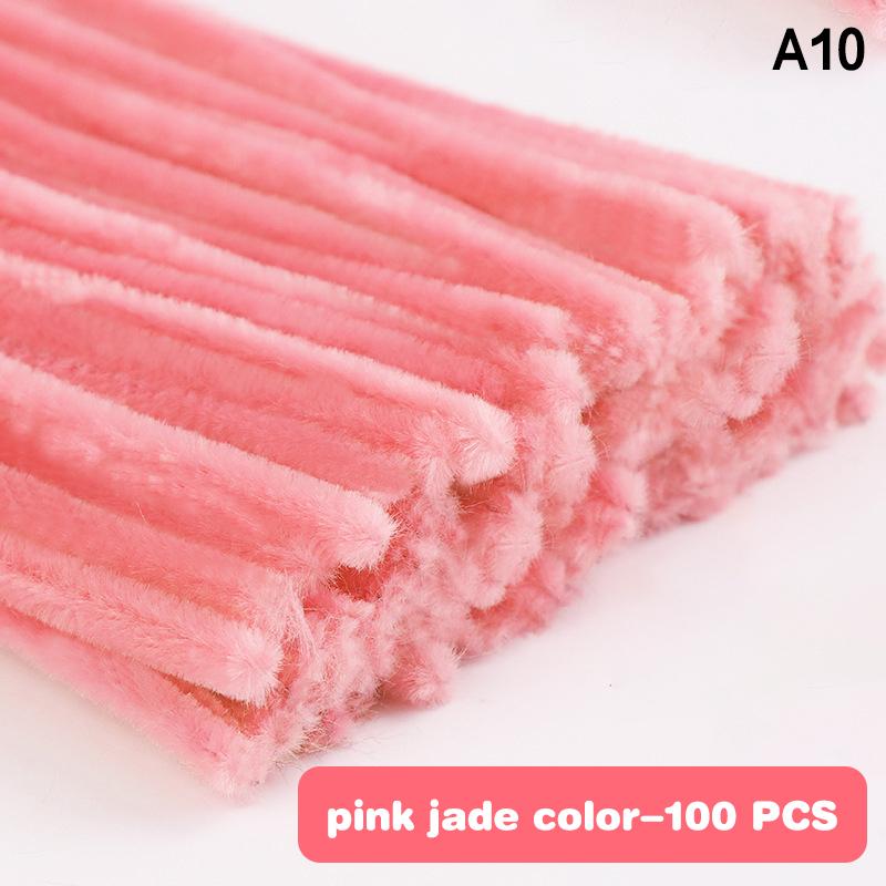 100pcs Fuzzy Wire Chenille Stems DIY Strips Twist Bar Anvil Wire Craft Pipe Handicraft Material Plush Tube Creative Toy
