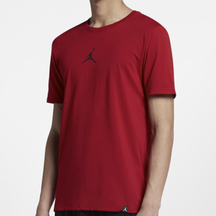 Jordan Iconic Quick-Dry Training Sports Short-Sleeve T-Shirt Men Tops Red AR7416-688