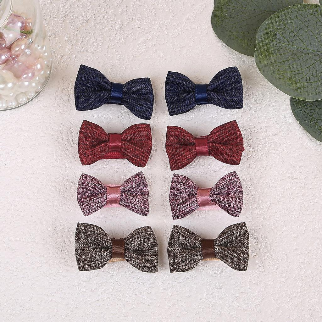 8/16PCS Baby Girls Hair Clips Mini Fabric Hair Bows with Clips Little Girls Hairpin Barrettes Kids Children Hair Accessories