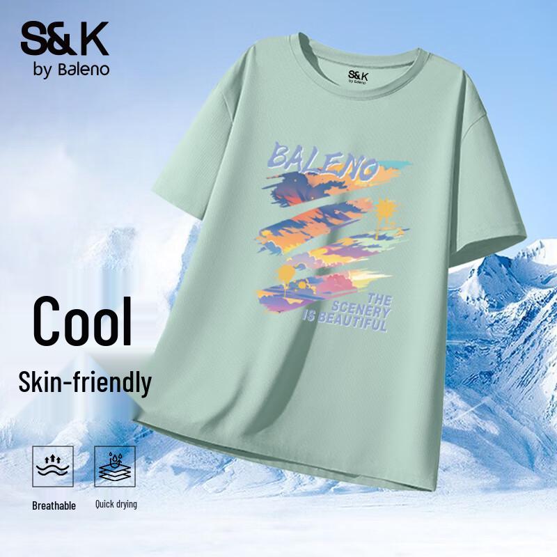Baleno Men's S&K Ice Silk Mesh Quick Dry T-Shirt