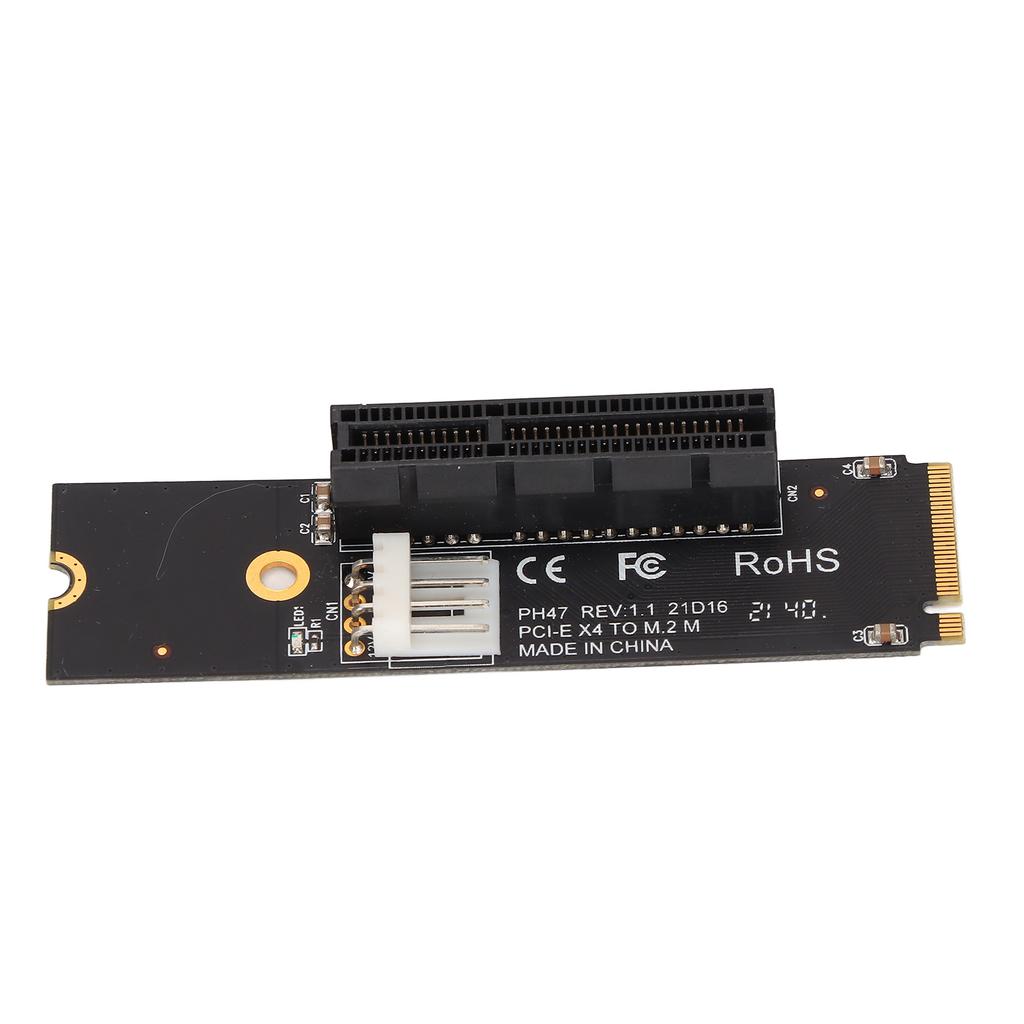 NGFF M.2 To PCIE X4 Riser Card NGFF M.2 To PCIE X4 Adapter Card with LED Indicators for Bitcoin Miner Mining