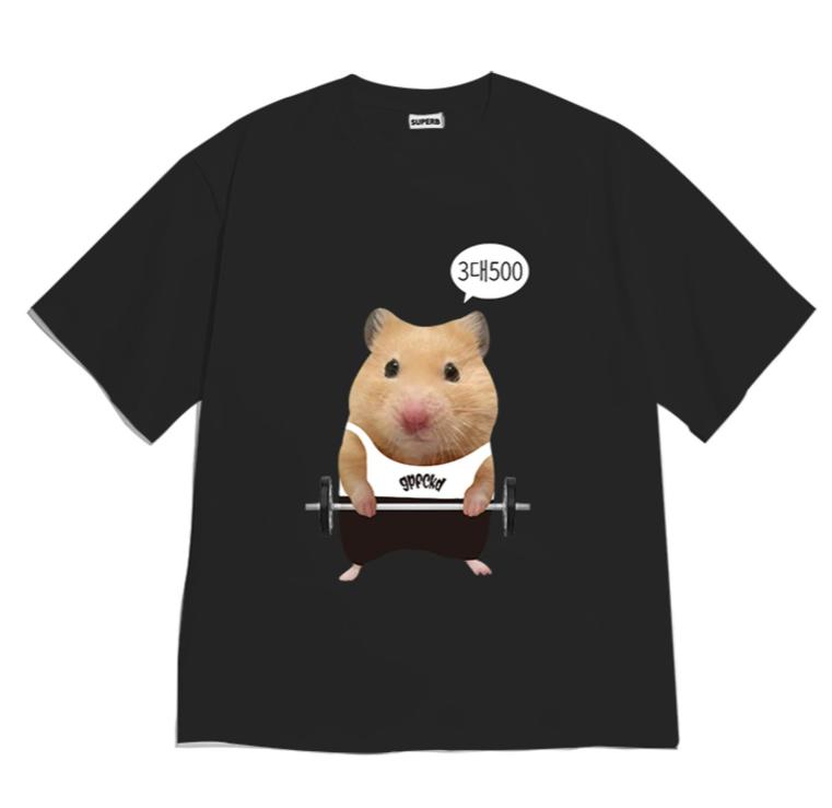 

Kawaii Gym Hamster Graphic TShirt Top Cute Workout Animal Print Short Sleeve Aesthetic Tee for Girls Boys Unisex Women Versatile 3XL