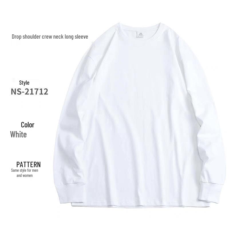 Heavyweight 320g Ribbed Crew Neck Long Sleeve Unisex Base Layer Sweatshirt