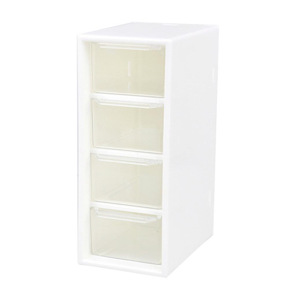 Clear Desktop Storage Organizer 4 Drawer Small Size Drawer Organizer Plastic Mini Drawer Vanity Storage Box Makeup Organizer