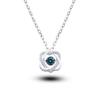 0.5ct Moissanite Necklace for Women Sparkling Simulated Diamond Pendant Beating Heart S925 Silver Fine Jewelry Gift