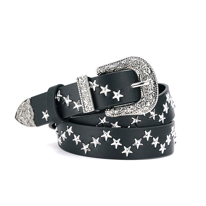 Bronze Bullet Belt Metal Belt Men And Women Punk Hardware Jeans Belt Y2K Belt Designer Belt Women'S Belt