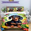 3pcs Dachshund Duvet Cover Set - Machine Washable, Includes 1 Cover and 2 Pillowcases, No Core Included Yy251013006