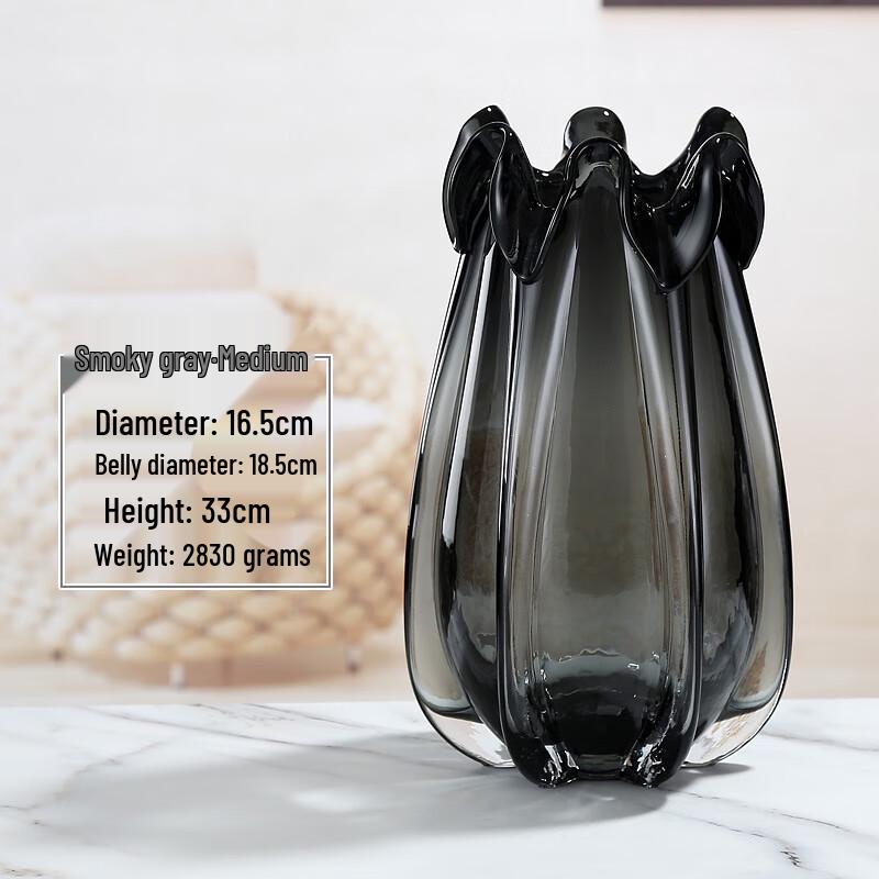 Modern Light Luxury Glass Flower Vase