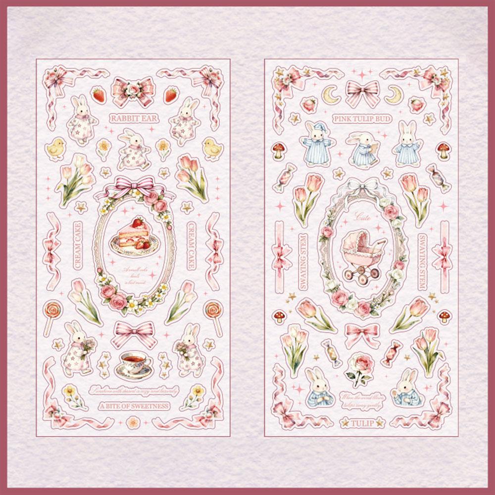 Retro stickers, fairy tale style, hand-held tent, guka DIY decoration, phone back card collage