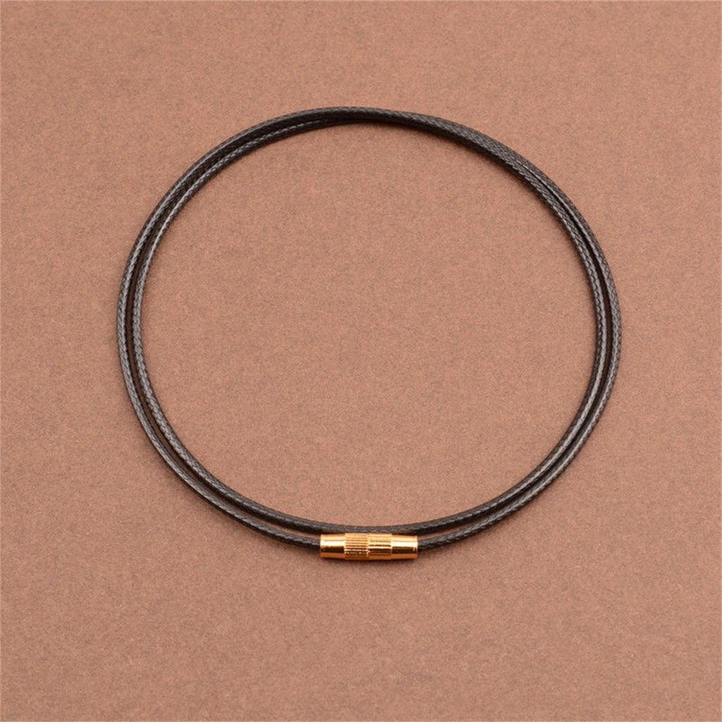 Pendant Hanging Rope, Black Leather Rope Necklace Hanging Rope, Jade Pendant, Gold Jade Pendant, Honey Wax Pendant Rope, Wax Rope For Men And Women