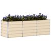 Plant Pot Ivory 240 X 80 X 75 Cm Steel