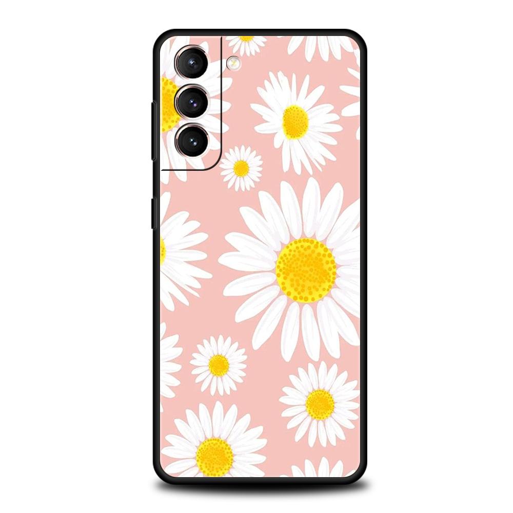 

Модный Свежий Чехол для Телефона с Маленьким Цветком Ромашки для Samsung Galaxy S24 S23 S22 S20 S21 FE Ultra S24 S23 S10 S10E S9 S8 Plus 5G Сумки Samsung S24