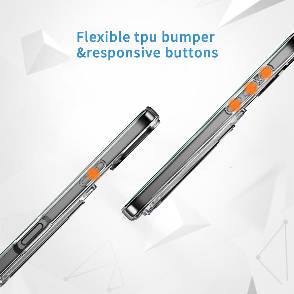 For iPhone 17 Clear Case TPU+PC+Acrylic Cell Phone Case with Card Holder