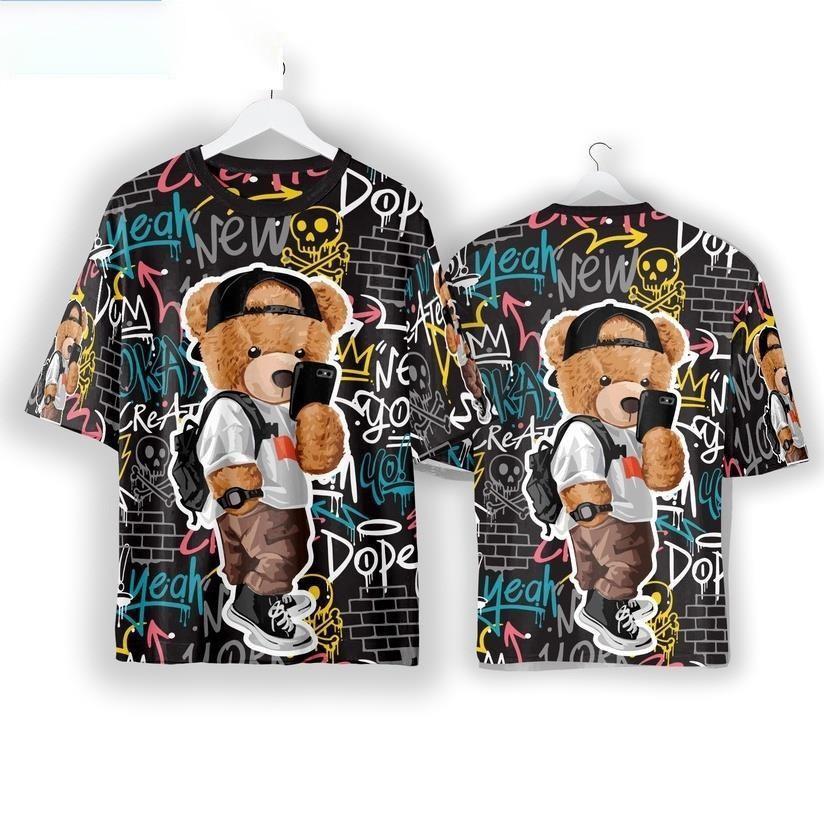 Pattern T-shirt | Ultra fine fabric | Cute casual | Men's and women's styles | Loose fit | Quick drying | Summer fashion | Fashion