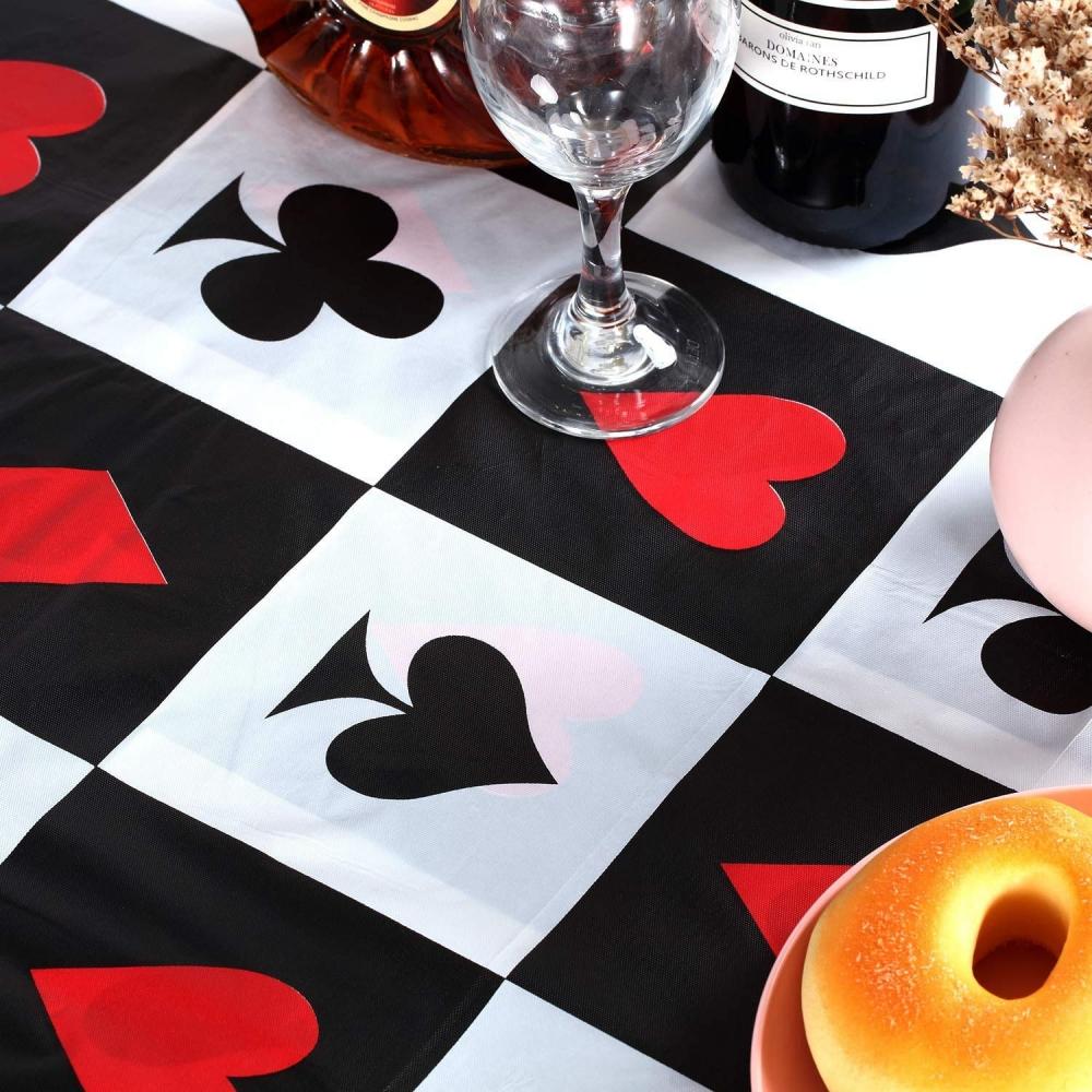 Rectangular Disposable Football Milk Pattern Table Cover Poker Themed Party Decorations