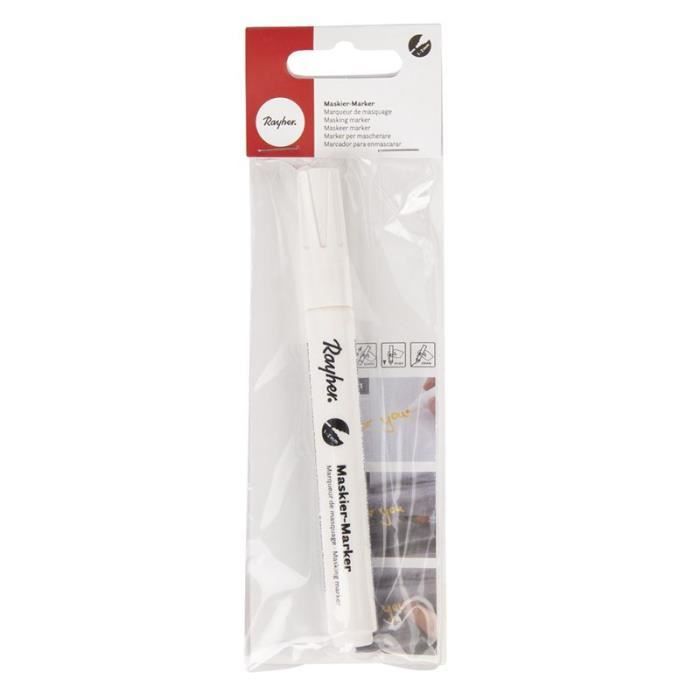 Marqueur de masquage - RAHYER - Pointe ronde 1-2mm - Indélébile - Orange vif - Opaque