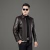New Autumn and Winter Genuine Leather Jackets for Middle-aged Men and Dads Leather Jackets Business Lapel Plus Velvet Leather Jackets