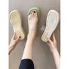 Trendy Cool Slippers New Summer Transparent with Cool Slippers Slope Heel Thick-soled Muffin Heels