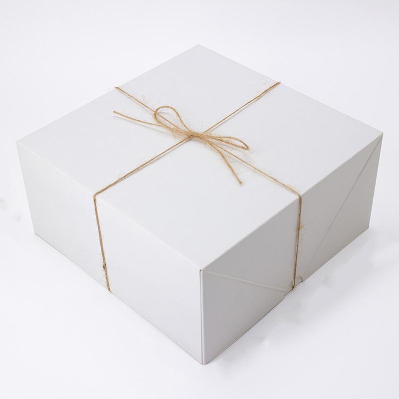 WTEMPO 5PCS 10*10*20CM Premium Gift Boxes Kraft Paper Gift Boxes with Hemp Ropes Creative DIY Presents Packaging Boxes