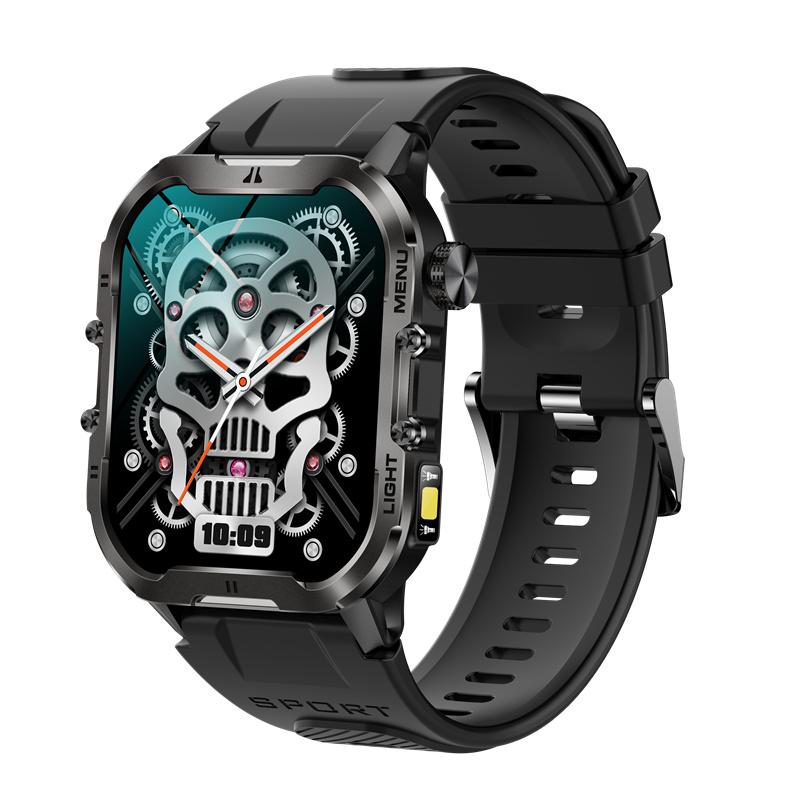 T26 Chytré hodinky Svítilna 1,96" Velký displej LED Světlo Bluetooth Volání SOS Venkovní Odolné Sportovní Fitness Tracker Chytré hodinky