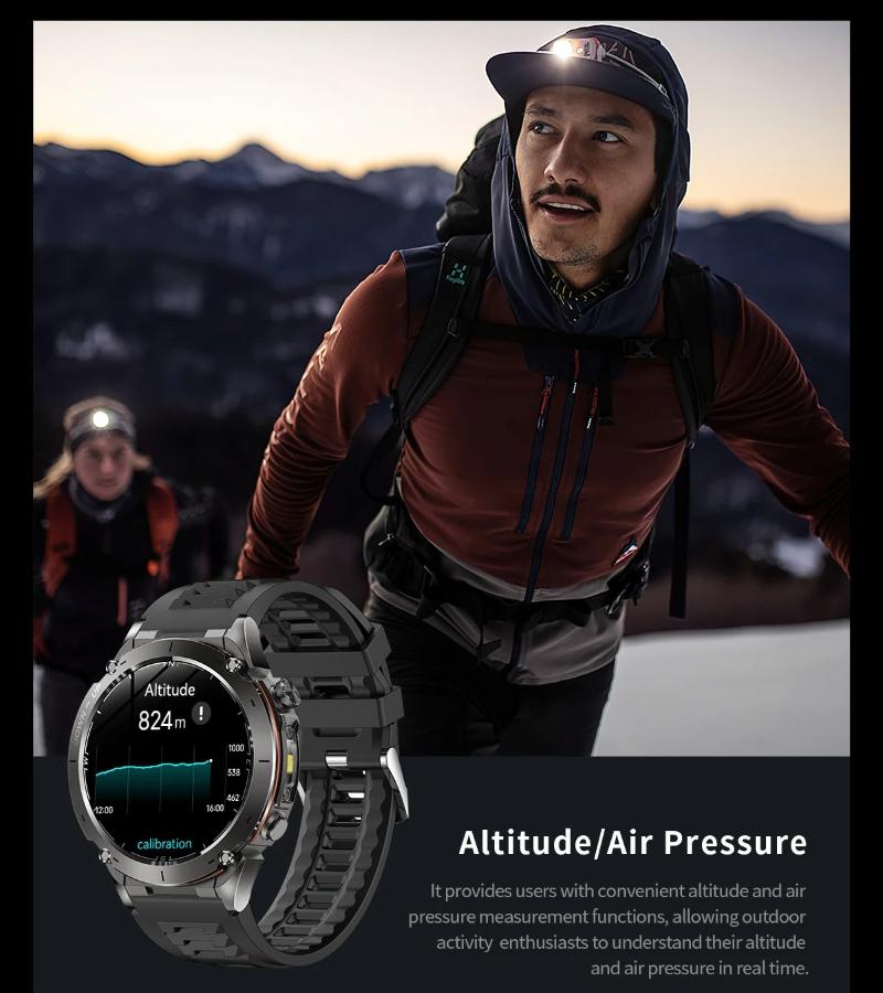 2026 New Men Military GPS Smart Watch Outdoor 1000mAh Large Battery 10ATM Waterproof Bluetooth Call AMOLED HD Smartwatches Outdoor