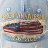 Anniversary new printing embroidery hat retro old ripped baseball cap cap cap