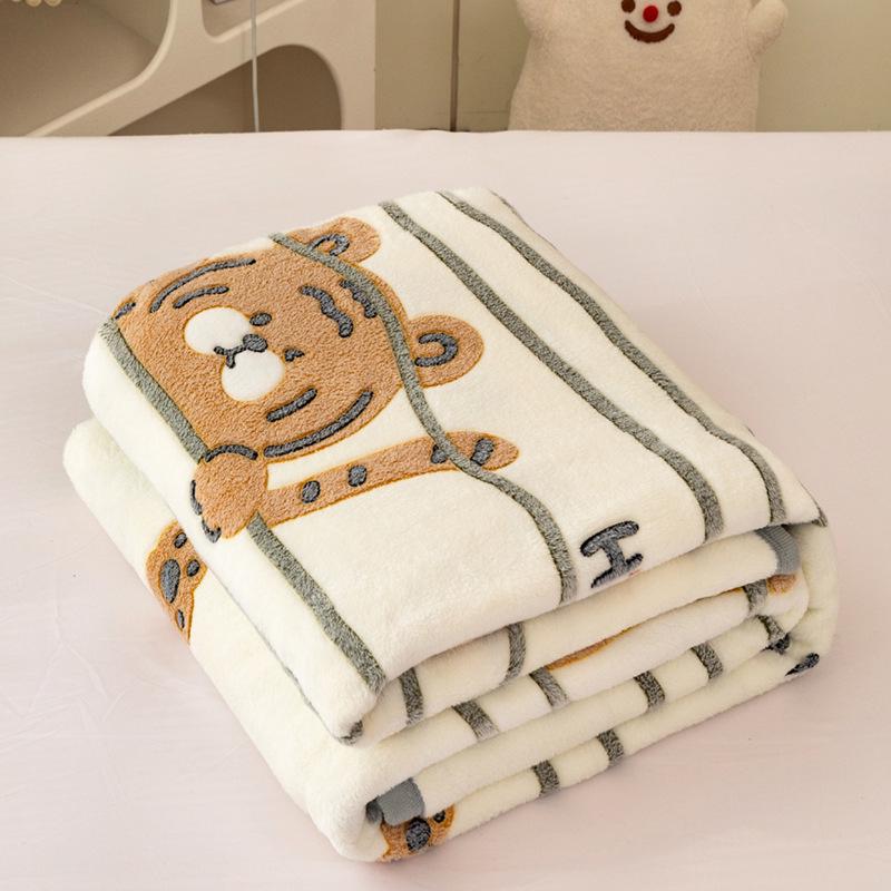 Hópelyhes Korallgyapjú Flanel Takaró - Megvastagított, Meleg Irodai Szundikáló Takaró