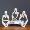 Abstract Thinker Statue Miniature Figure Modern European Art Style Home Office Decor Accessories Desktop Sculptures Ornaments