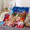 In The Night Garden Characters And Forest Scene Flannel Blanket Soft And Cozy Custom Name Gift For All Holidays Home Decor Office Nap Outdoor Holiday