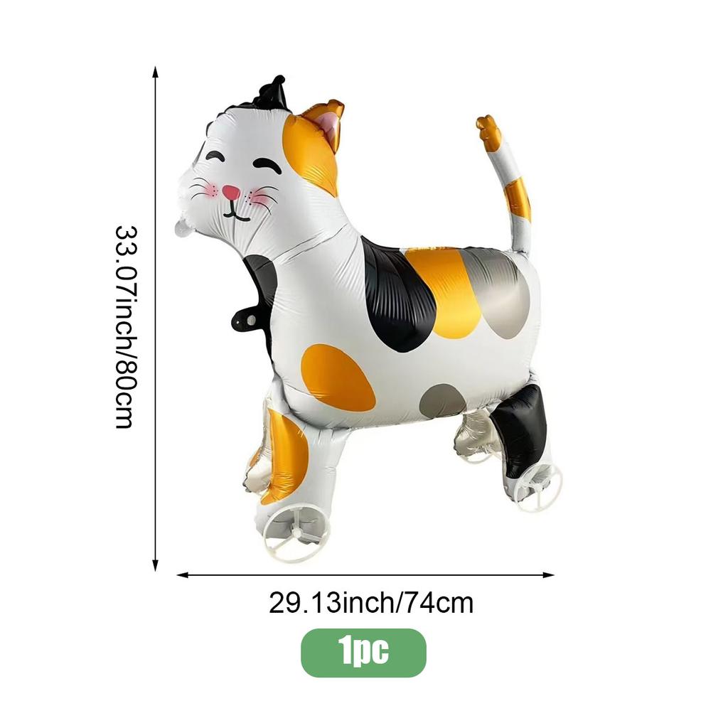 Cartoon Animals Stand Up Aluminum Film Balloons with Wheels Tiger Giraffe Elephant Dinosaur Birthday Party Decoration