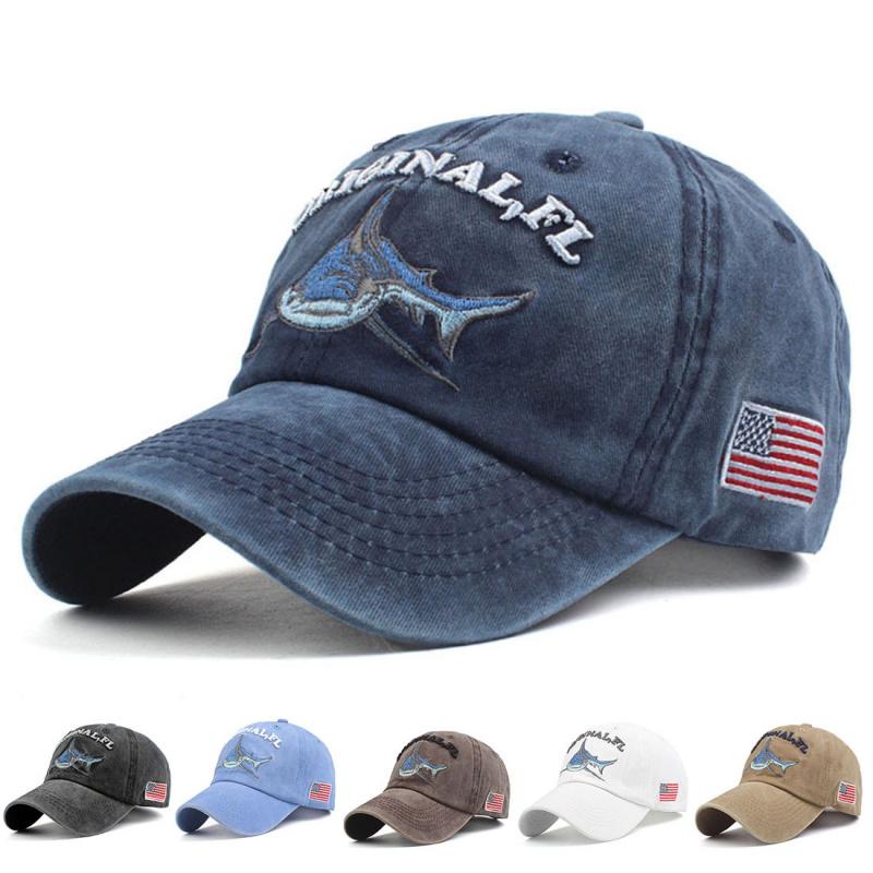 Zealous Sole Women's Hot-Selling Shark Embroidered Baseball Cap For Meninstrendy Fashion Sunshade Sunscreen Baseball Cap Unique Niche 54-58Cm