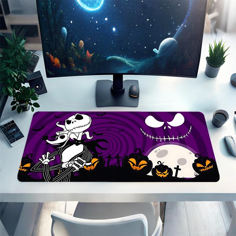 1Pc Nightmare Before Christmas Gaming Mouse Pad Keyboard Desk Mat Non-slip Rubber Lock Edge Waterproof Computer Mousepad for Office Home Decor S1397
